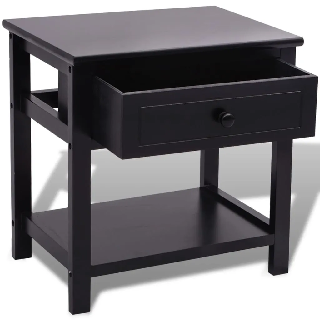 Table de nuit bois noir : la solution gain de place pour chambre rangée