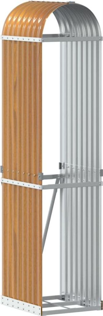 vidaXL Kaminholzunterstand Holzoptik 40x45x170 cm Verzinkter Stahl
