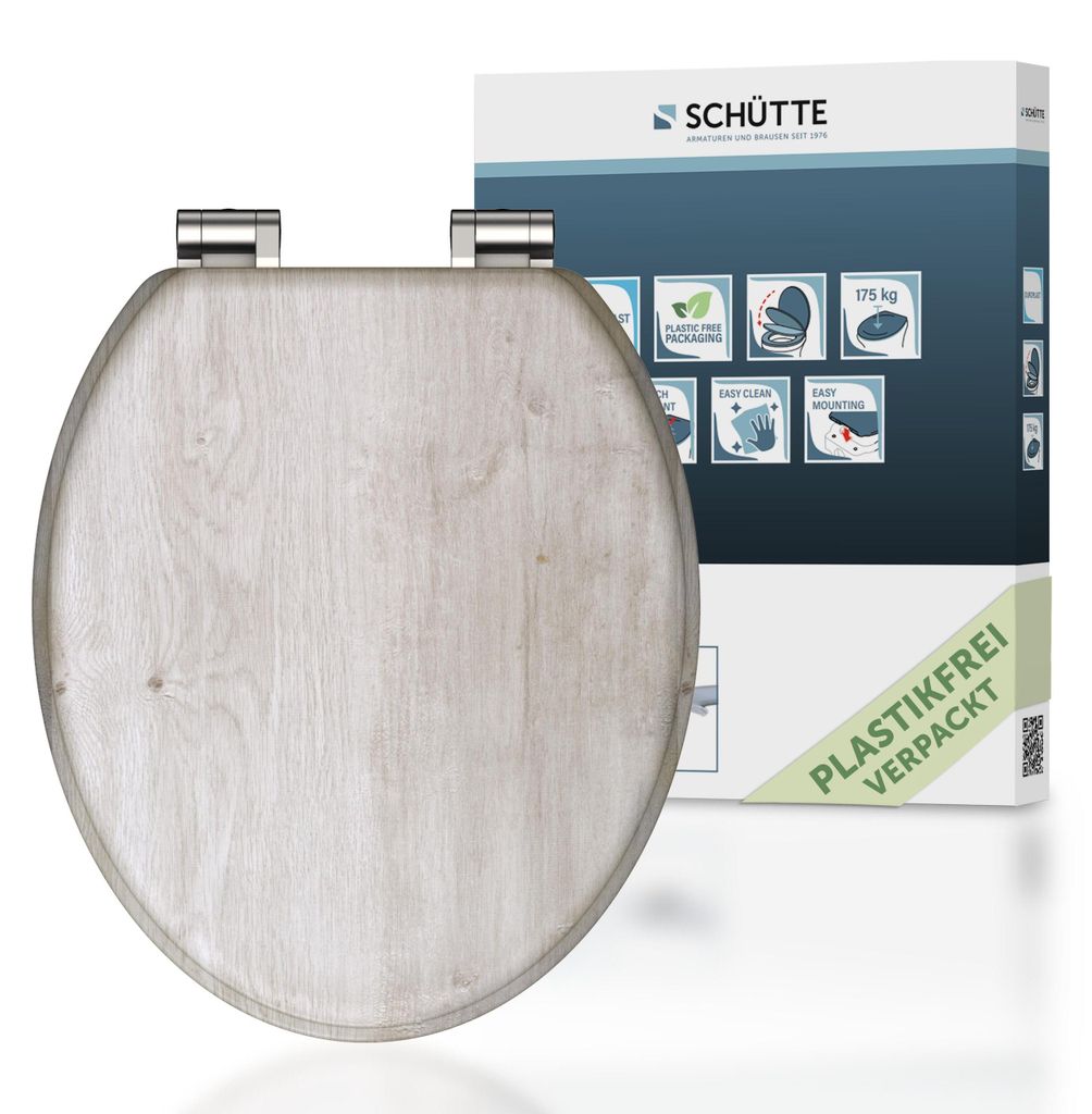 SCHÜTTE MDF WC-Sitz LIGHT WOOD, mit Absenkautomatik Produktbild 