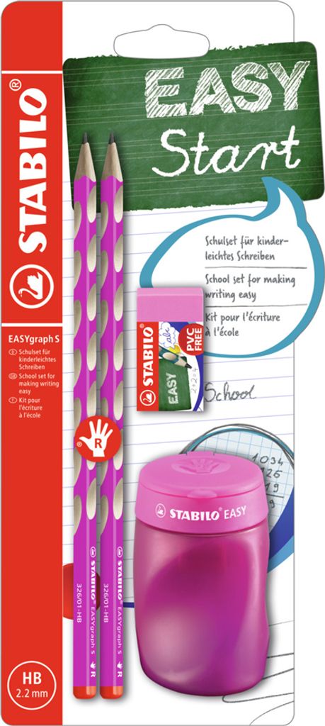 STABILO Schulset EASYgraph "S" für Rechtshänder pink