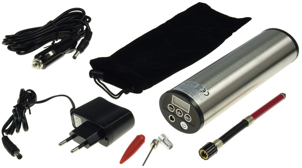 ChiliTec 21329, Handluftpumpe, Universal, Schwarz, Silber, Produktbild 