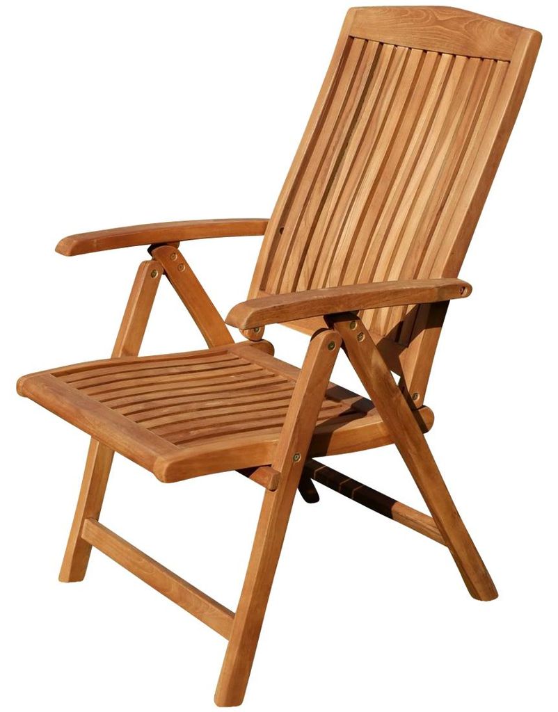ALEOS. Teak Design Hochlehner Gartensessel Gartenstuhl Produktbild 