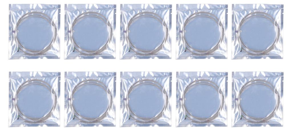 10 Sets E-Gitarrensaiten, Stahlkern, vernickelt, Zubehör für Saiteninstrumente