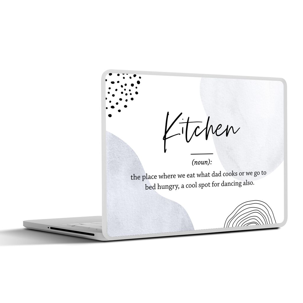 MuchoWow Laptop Aufkleber Sticker Cover Sprichwörter - Küche - Papa - Zitate - Definition Küche 32.5x23.5 cm - Sticker für Laptop - Selbstkle...