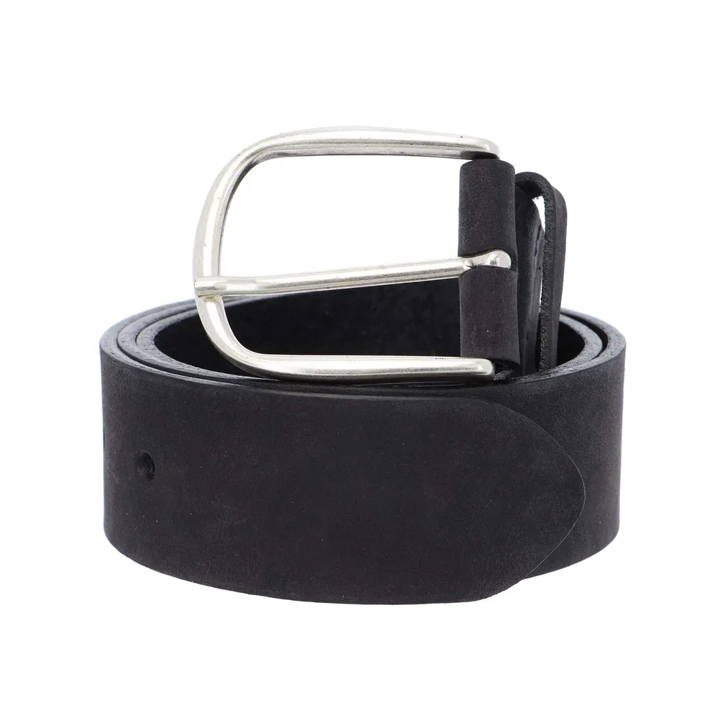 Cintura Vanzetti Denim Love 40mm in Pelle Pieno Fiore - Nero W90