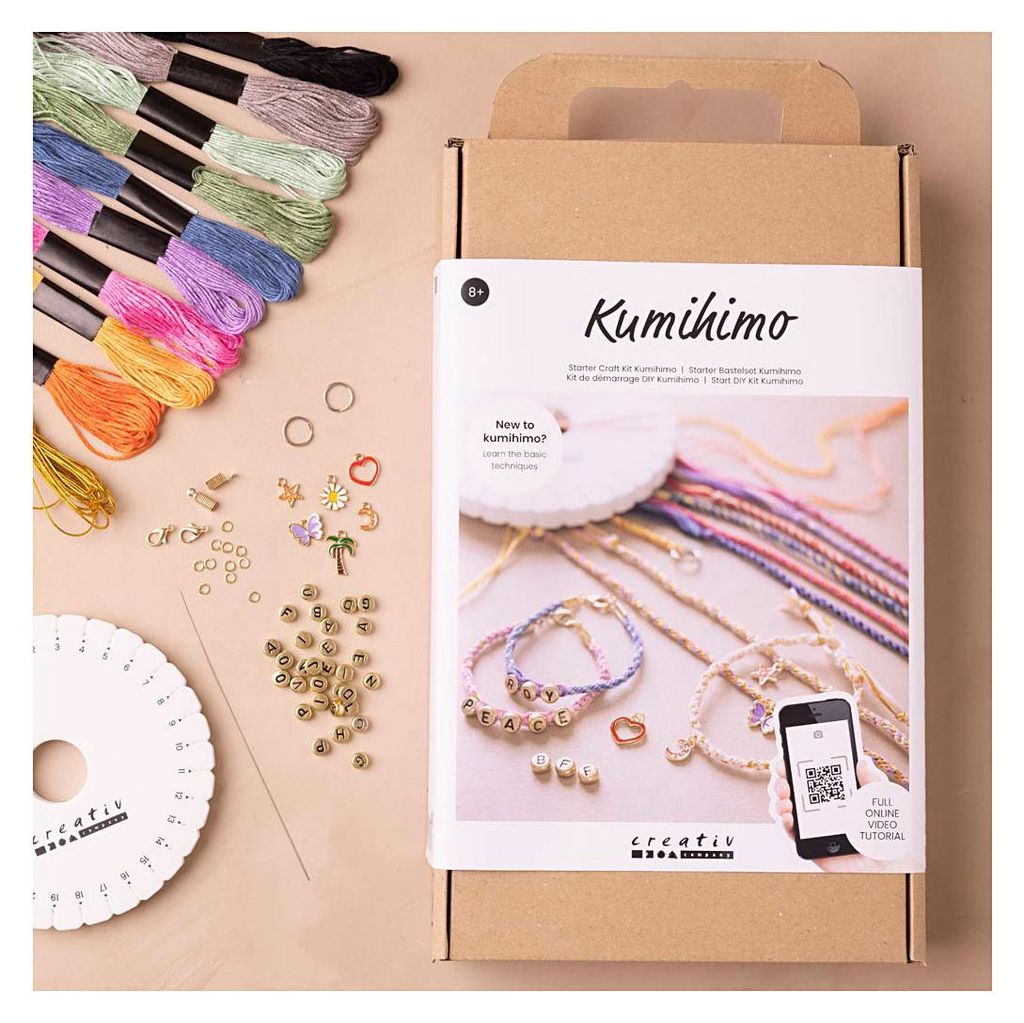 Kit Kumihimo, comprensivo di disco per intrecci, cordoncino Immagine del prodotto 