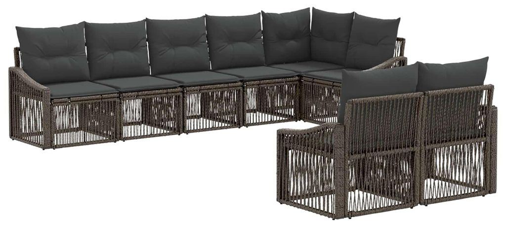 Möbel Gartensofa-set 8 pcs Grau Poly-Rattan - Gartenmöbelgarnituren CC1779