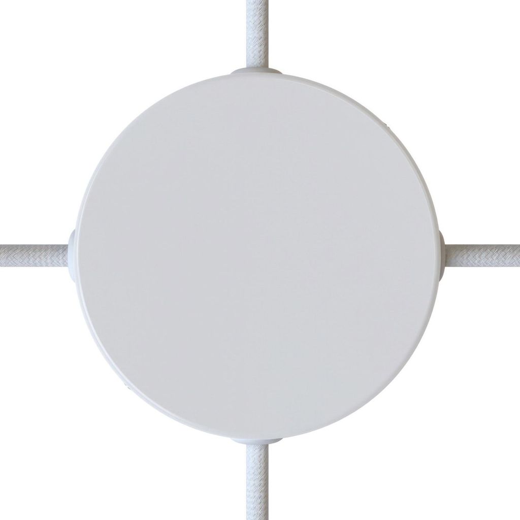 Creative Cables Krm12sf4lvb Side Connection Box Metall Zylindrische Lampen Deckenrosen-satz Silber Silber One Size