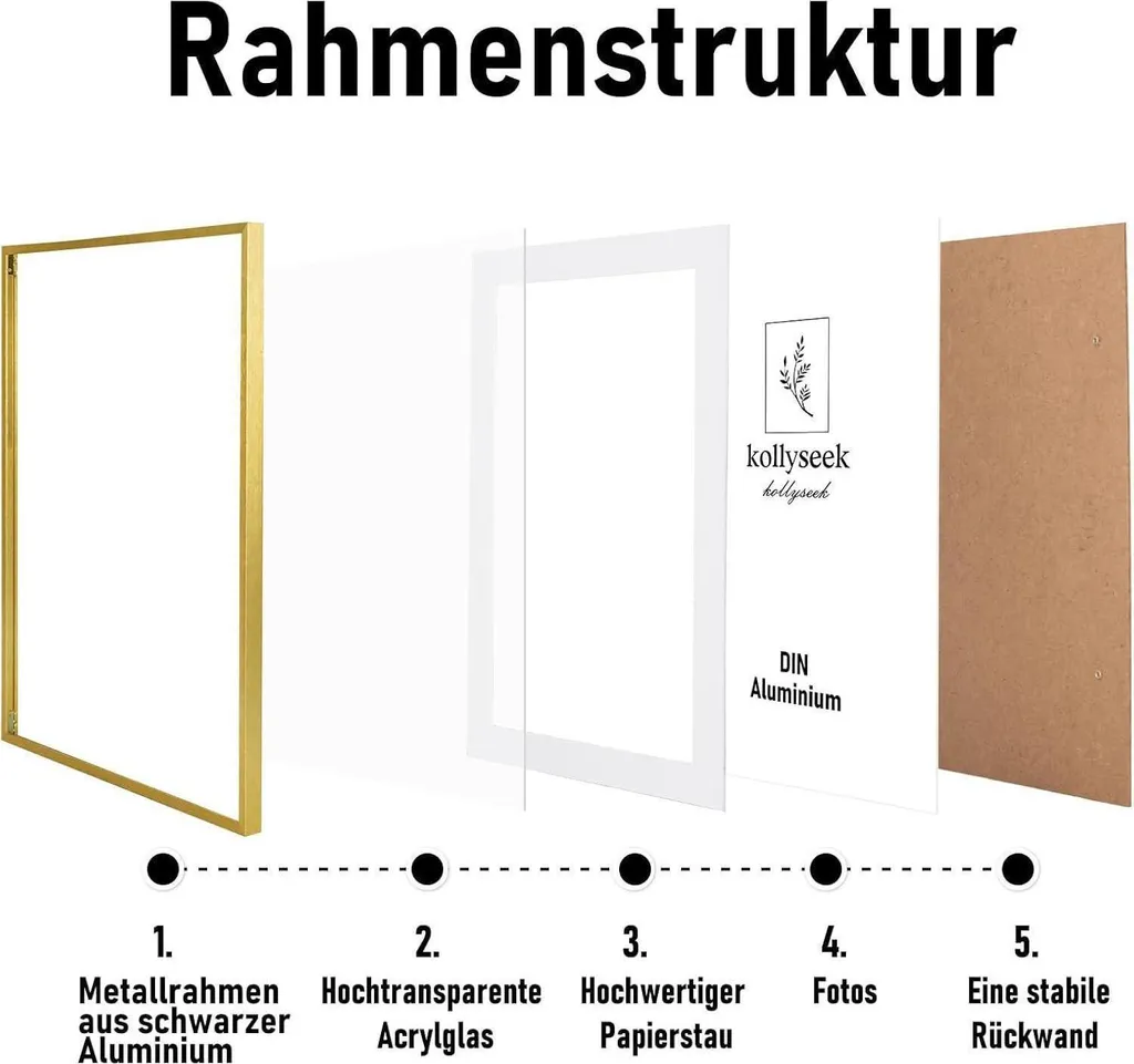 Cornice Oro 40x50 Professionale in Alluminio - Prezzo Offerta - 4
