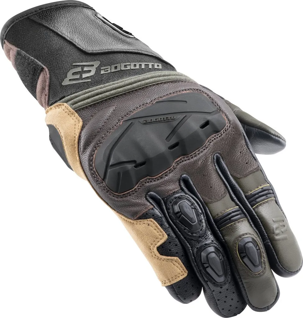 Gants Bogotto Zello cuir aéré avec protection phalanges - Vert XS