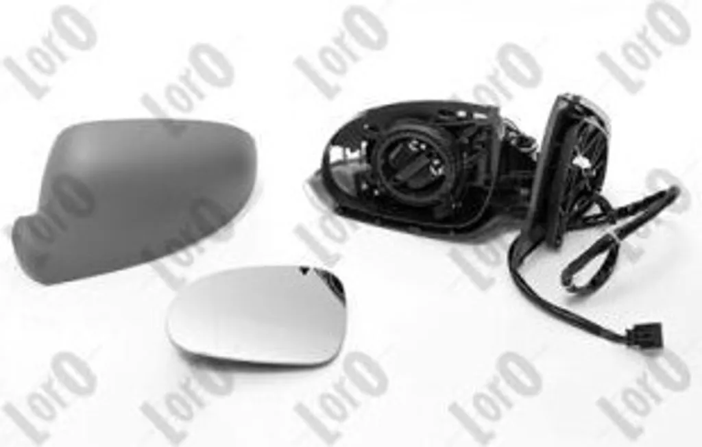 Miroir de rétroviseur extérieur gauche pour Golf V avec coque ABAKUS 4012M05