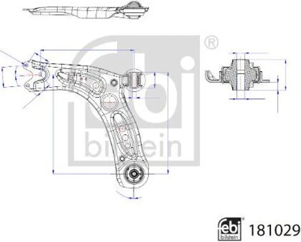 Bras de suspension de roue avant pour Q2 - Qualité OE 81A407151D Febi