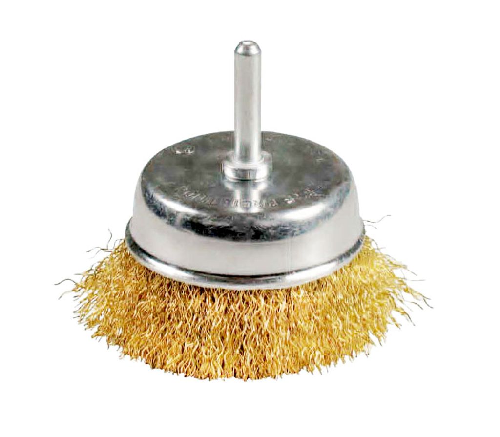 VaGo 12x Topfbürsten 75 mm Messingbeschichtet Drahtbürsten Produktbild 