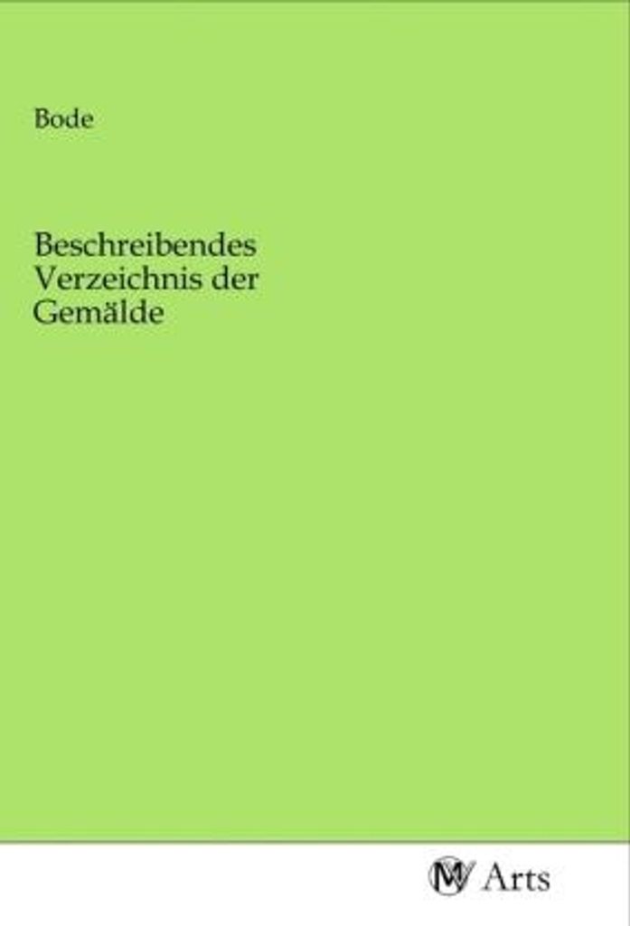 Beschreibendes Verzeichnis der Gemälde