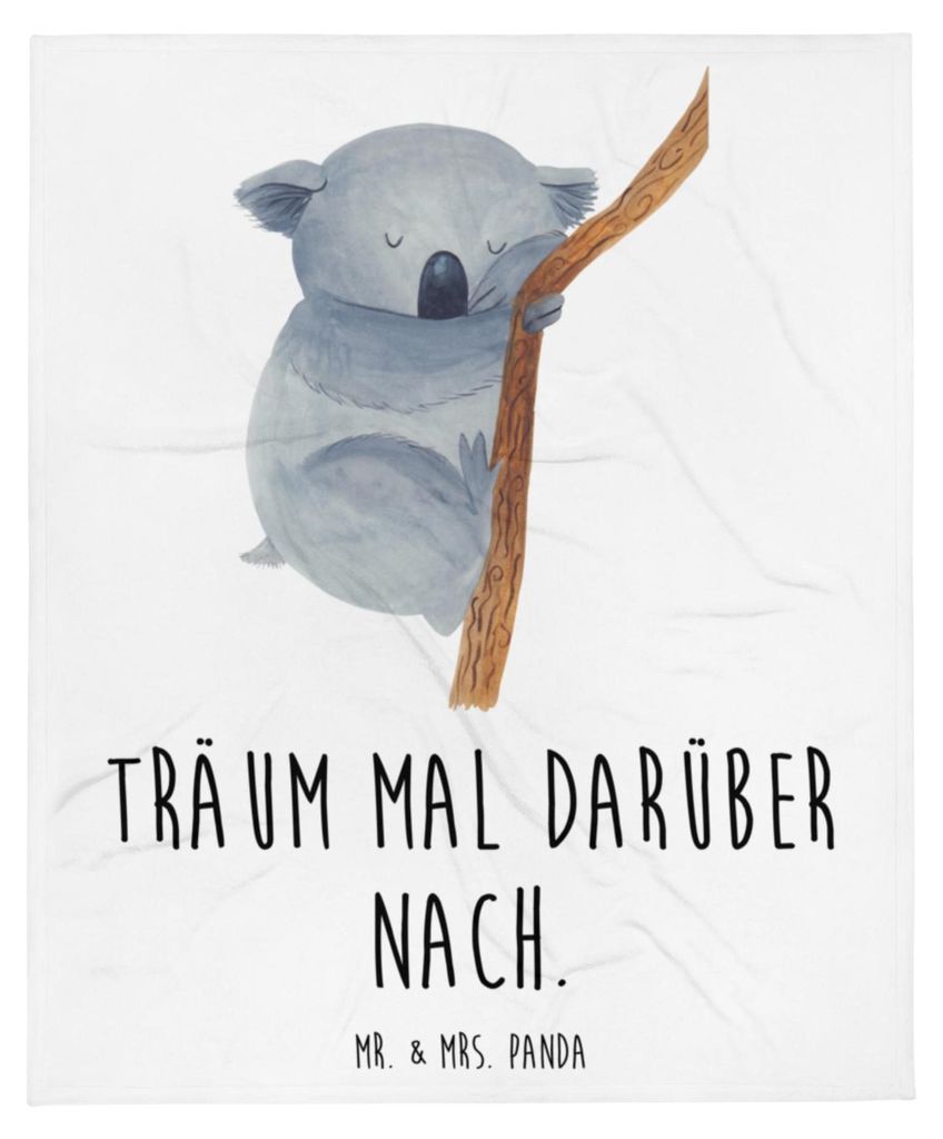 Mr. & Mrs. Panda Sofaüberwurf Koalabär - Weiß - Geschenk, Koala, schlafen, Kuschelige Decke, Träumen, Plaid, Tagesdecke, Lustige Sprüche, Bett...