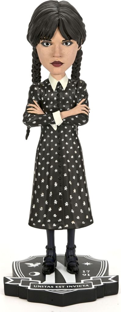 Bobble-head Wednesday Addams 21 cm od NECA - Figurka Immagine del prodotto 