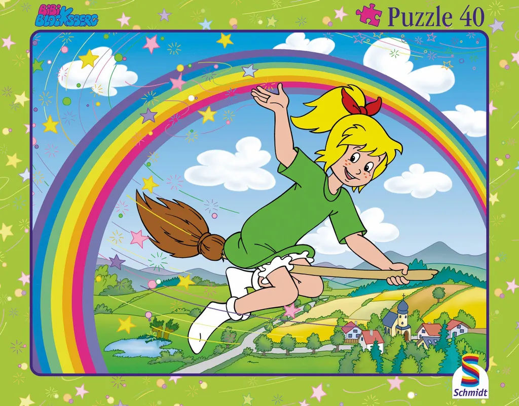 Puzzle Bibi Blocksberg 40 Pièces Arc-en-ciel : Stop l'Ennui des Enfants