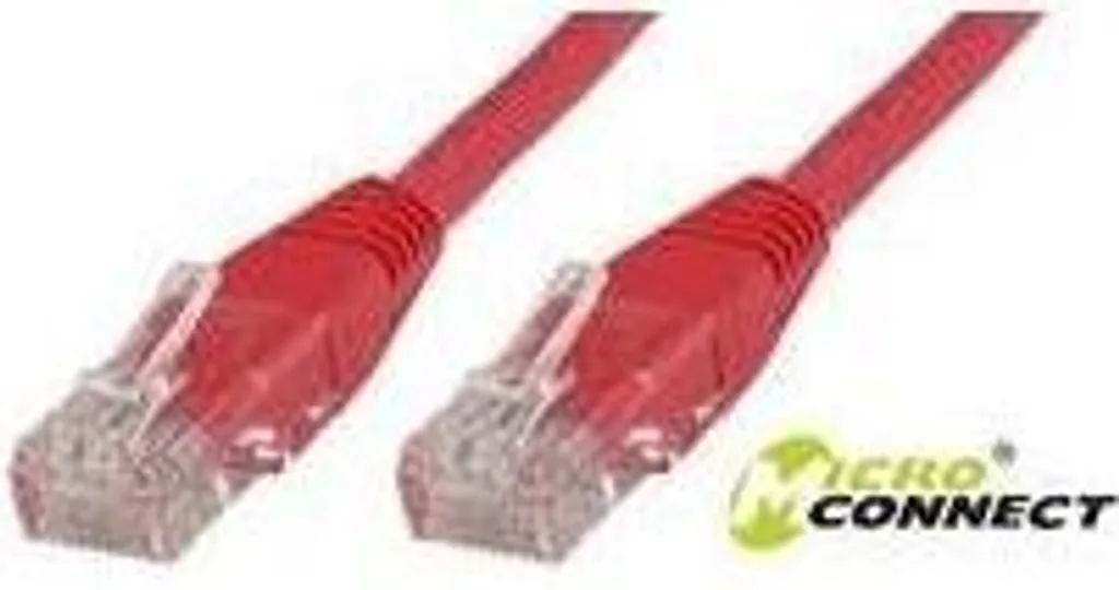 MicroConnect - Netzwerkkabel - RJ-45 (M) zu RJ-45 (M) - 30,0m - UTP - CAT 6 - Rot (UTP630R)