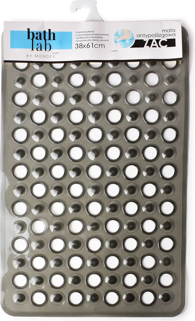 Tapis de bain noir 38x61 cm pour baignoire - Sécurisez votre douche