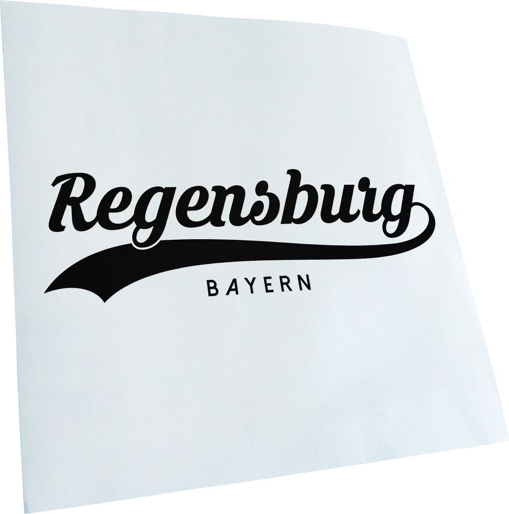 Kiwistar - Autoaufkleber - Regensburg Bayern - Schwarz - 40x12cm - Aufkleber für Auto, Laptop, Fahrrad, LKW, Motorrad Mehrfarbig JDM Decal Racing