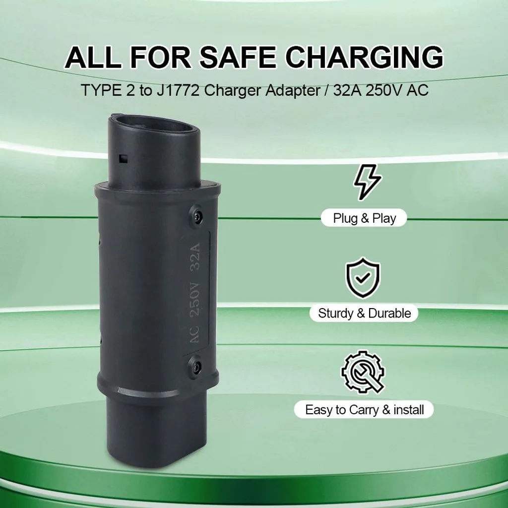 Adaptateur EV Type 2 vers Type 1 - Solution de Recharge Étanche IP55 - 4