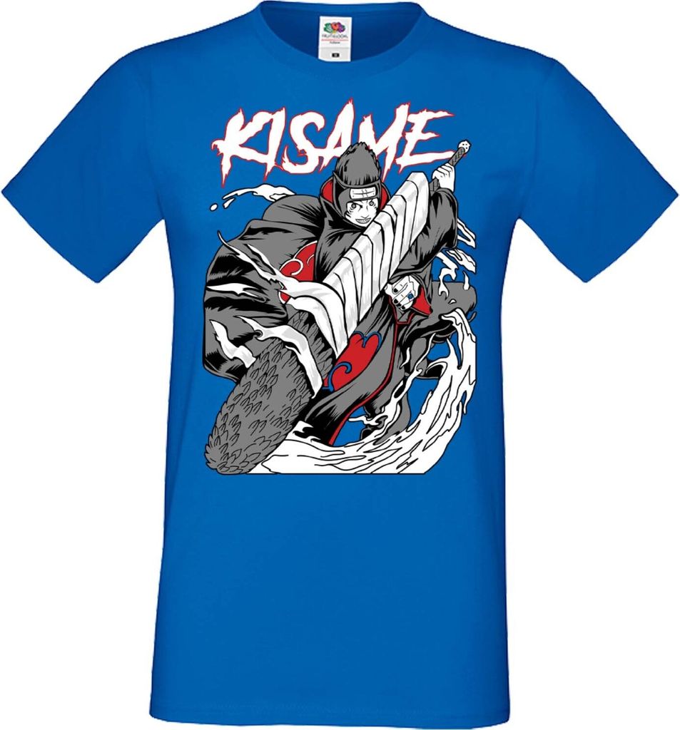Herren T-Shirt Manga Anime Naruto Kisame Kisame, Man L / Blau