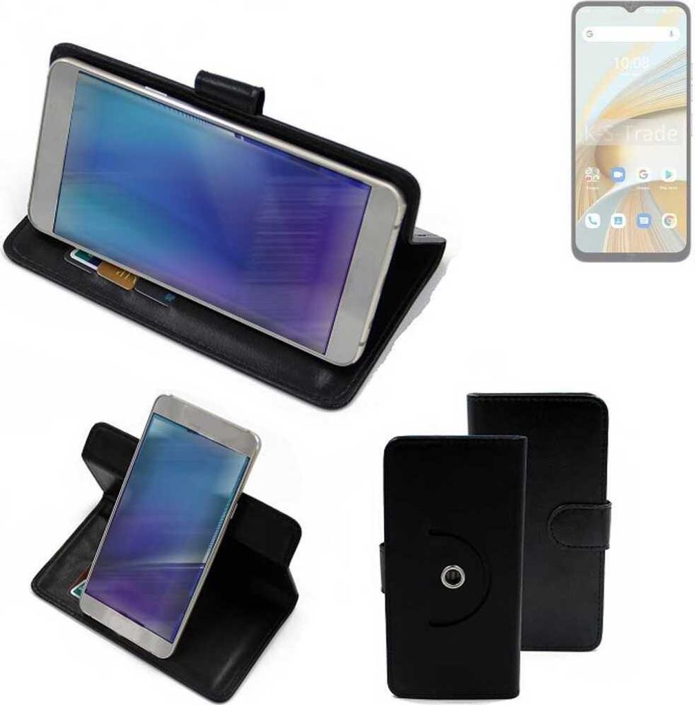 K-S-Trade Case Schutzhülle Handyhülle kompatibel mit UMIDIGI G3 Plus Flipcase Smartphone Cover Handy Schutz Tasche Klapphülle Walletcase schwarz