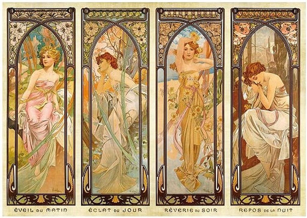 D-Toys Puzzle Alphonse Mucha Kunst 1000 Teile Jigsaw Puzzle