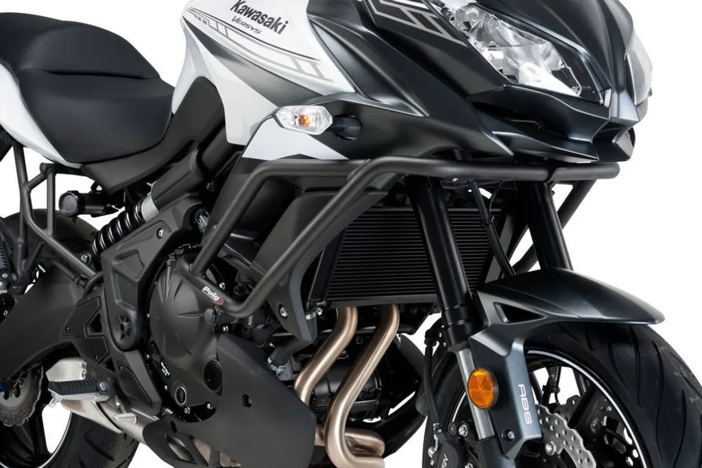Protection de Chute PUIG 7773N Noir Robuste pour Kawasaki Versys 650 - 2