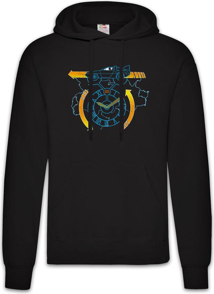 Urban Backwoods Clocktower 88 Miles, Herren Hoodie, Farbe: Schwarz, Größe: L