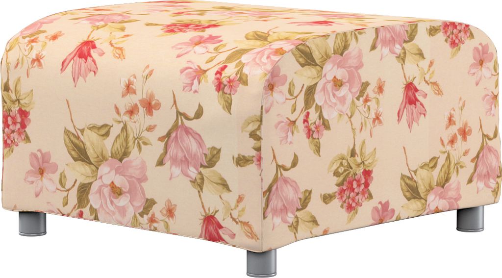 Dekoria Bezug für Klippan Hocker, creme-rosa, Husse, Klippan Hocker