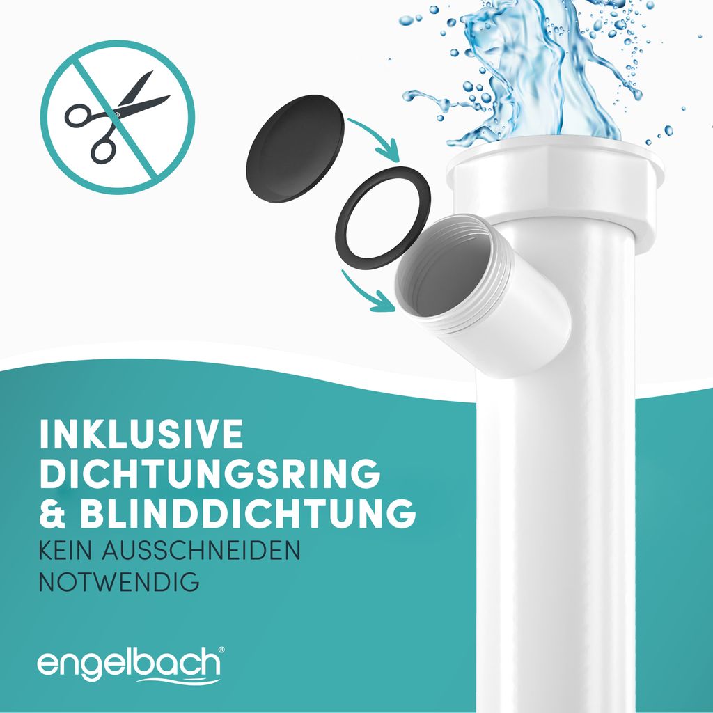 Engelbach Siphon für Küchenspüle mit Flexiblem Produktbild 7