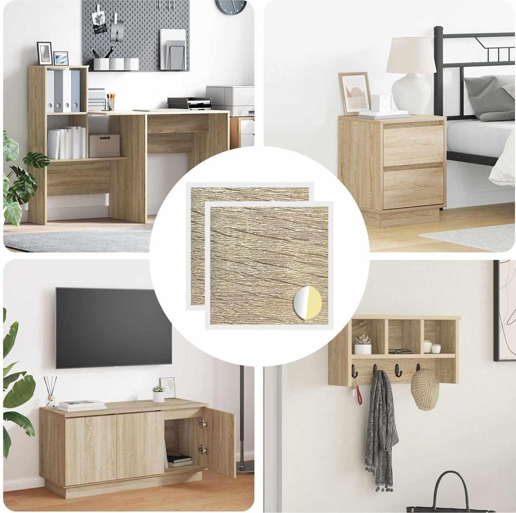 "SALE 2026"Selbstklebende Schraubenabdeckung 2 pcs Sonoma-Eiche Promotion243540 - Gartenmöbel & Zubehör