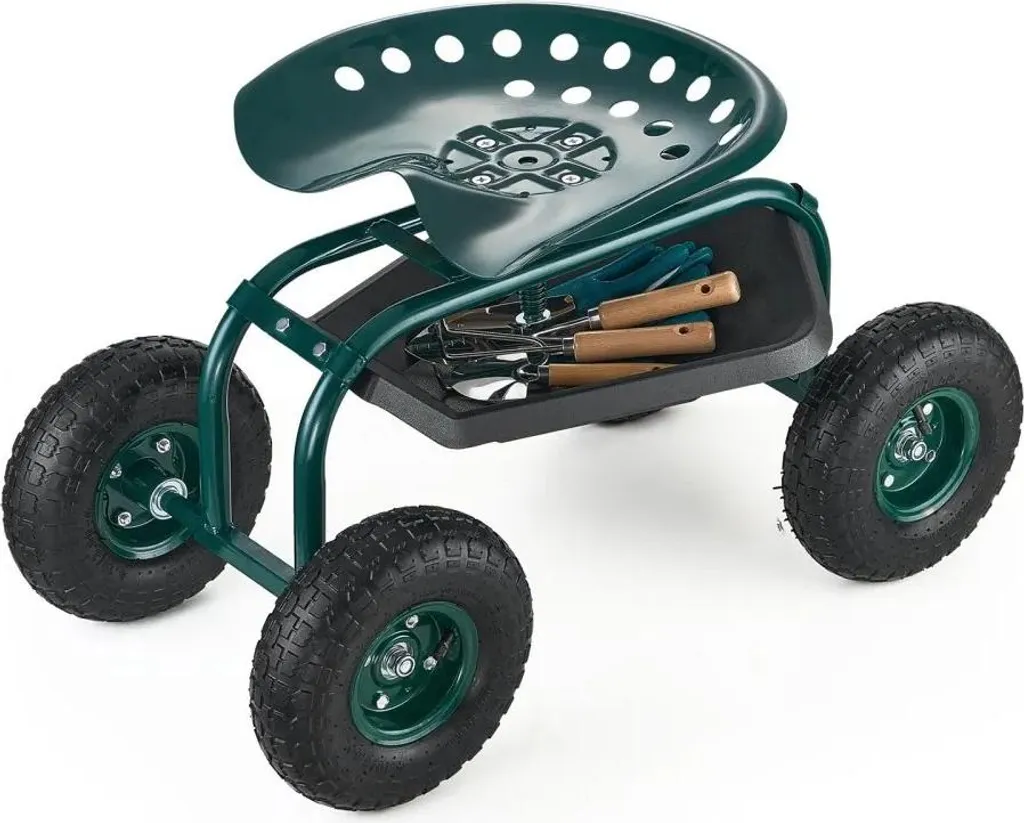 Carrello Sedile Giardino Economico e Robusto | Ruote XL Fuoristrada