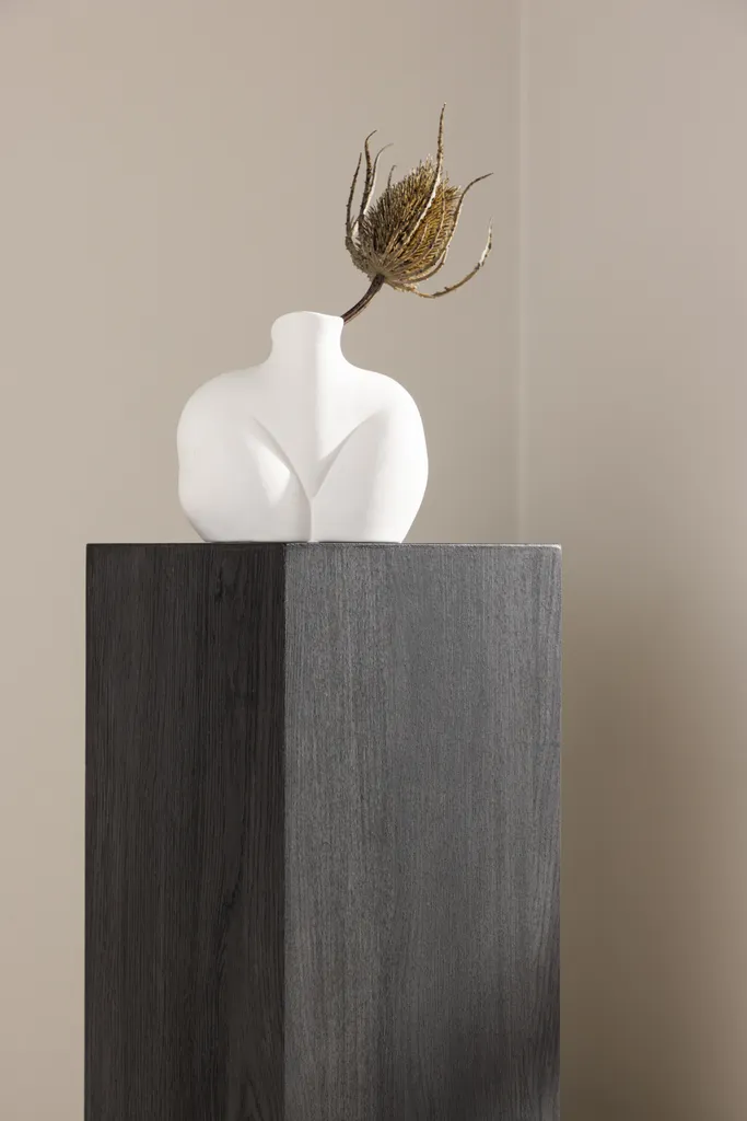 RamsvikL table d'angle piédestal noir - Bout de canapé design moderne - 9