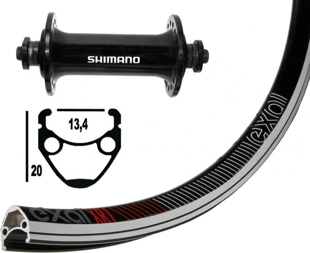 Roue Exal XR-1 Noire 28 Pouces avec Rayons Niro DD et Serrage Rapide