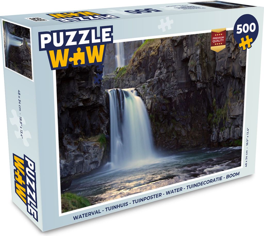 MuchoWow Puzzle 500 Teile Wasserfall - Wasser - Felsen - 500 Teile - Kinder - Selberbauen - Puzzlespiele