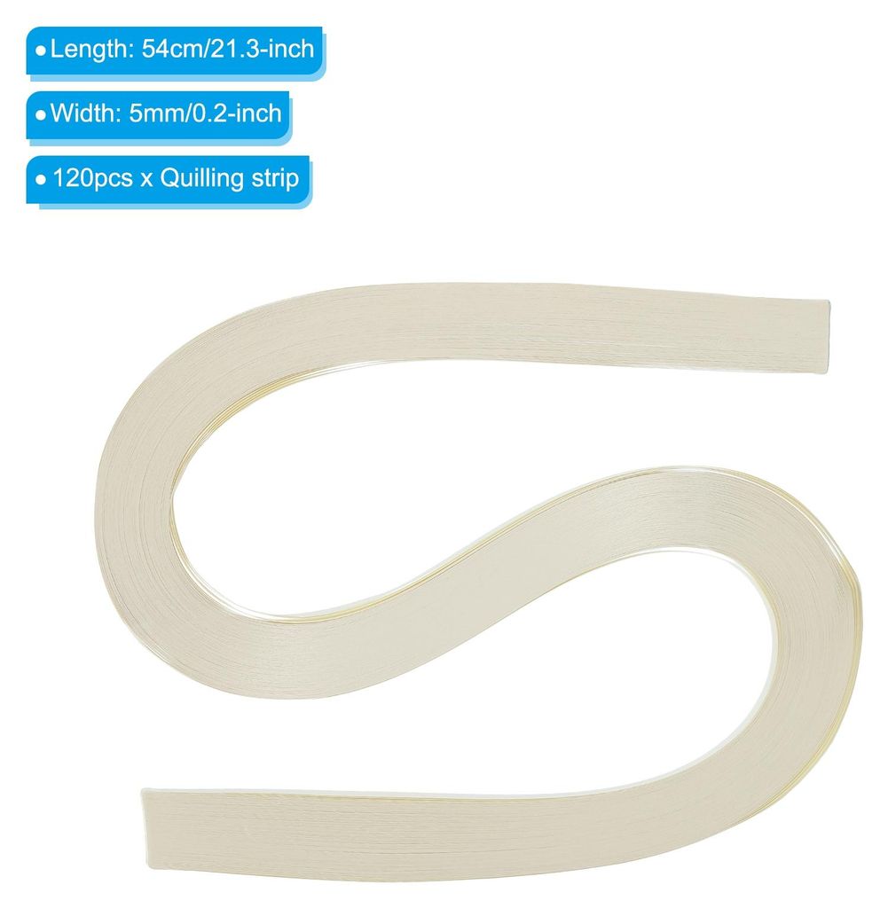 PATIKIL Quilling Papier Helle Beige 120 Stš¹ck 5mm x 54cm Quilling-Papierstreifen Origami Papier fš¹r Quilling Kunst DIY Papierhandwerk Handwerk