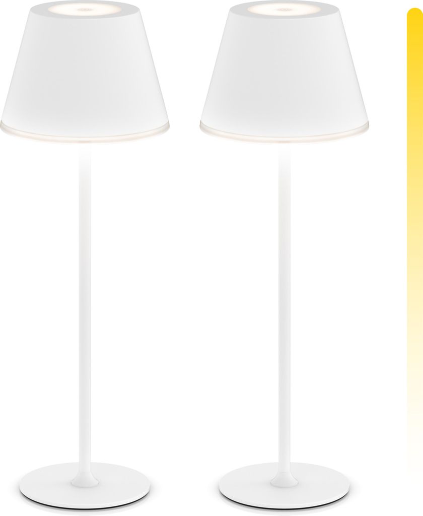 Brandson LED Tischlampe Set, Tischleuchte, Nachttischlampe, Schreibtischlampe, Leselampe, dimmbar, Touch, Akku, Tischleuchte kabellos usb aufladbar...