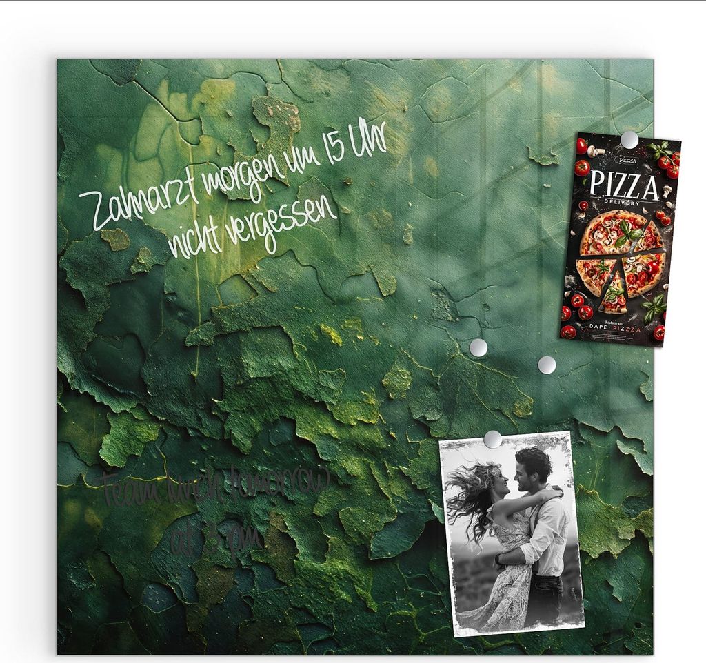 Magnettafel 50x50cm Pinnwand Whiteboard beschreibbar - Verwitterte Oberfläche