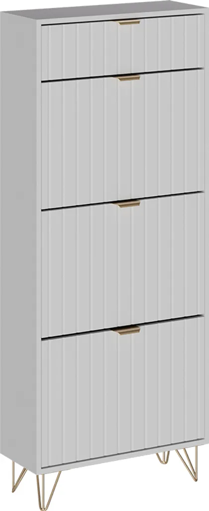 Armoire à chaussures Vicco Helge 145cm - Rangement vertical blanc