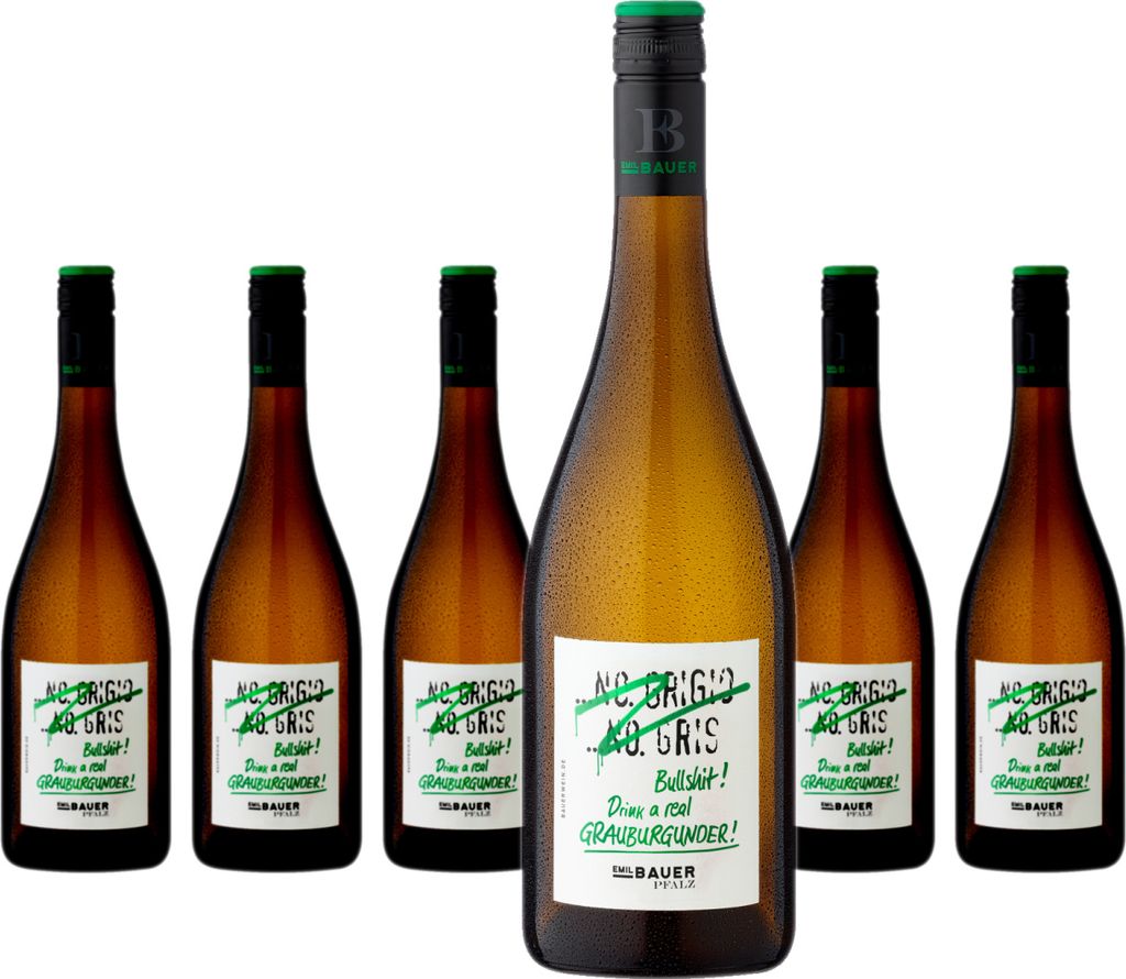 6 x Emil Bauer & Söhne Bullshit! Drink A Real Grauburgunder Produktbild 