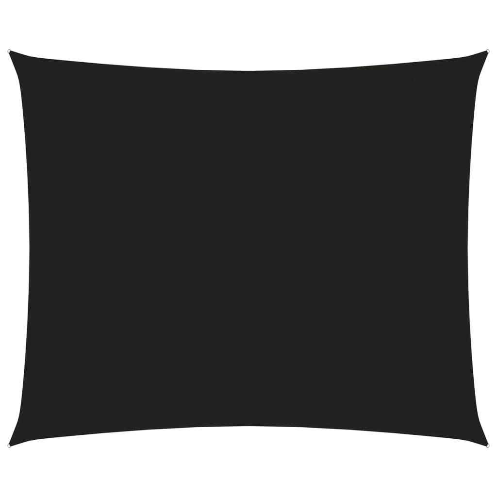Sonnensegel Oxford-Gewebe Rechteckig 3,5x4,5 m Schwarz