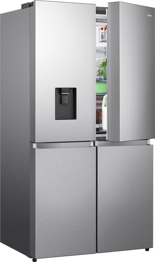 Hisense RQ758N4SWSE Side-by-Side Kühlkombination Freistehend 606 l E Edelstahl