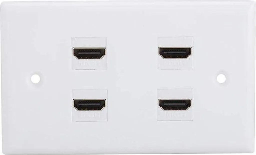 Panneau Mural HDMI avec Raccordement par Câble pour Installation Home Cinéma