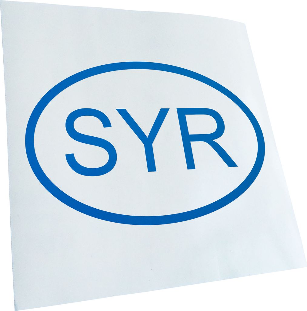 Kiwistar - Autoaufkleber - Syrien SYR Heckscheibe - Aufkleber für Auto Kfz Fahrrad, LKW, Truck Mofa