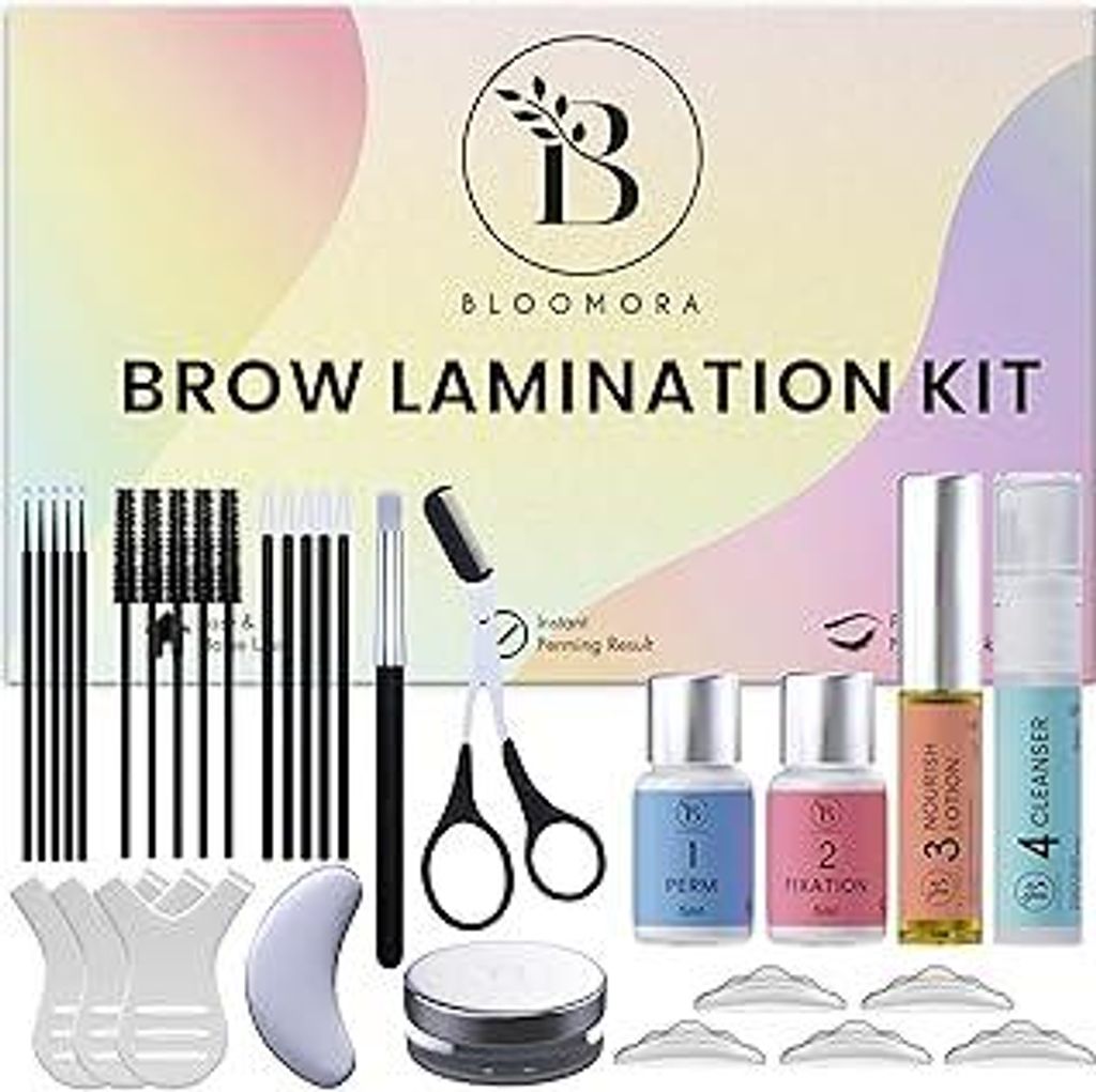Augenbrauen Lifting Set, Brow Lamination Kit 6–8 Wochen Halt, 15 Anwendungen, DIY Augenbrauen Laminierung, Professionelles Brow Lift mit Anleitun...