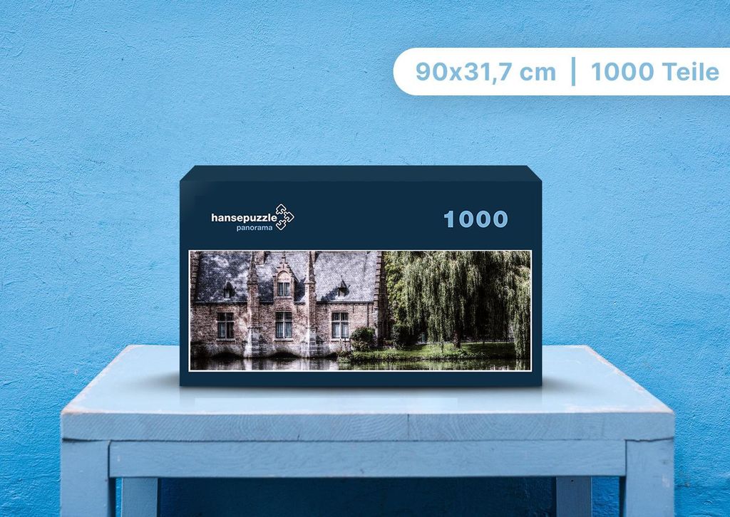 hansepuzzle 105671 - Haus am See Puzzle, 1050 Teile, Orte, 60,0 x 46,0cm mit hochwertiger Aufbewahrung, Kartonbox und wiederverschließbarem Beutel