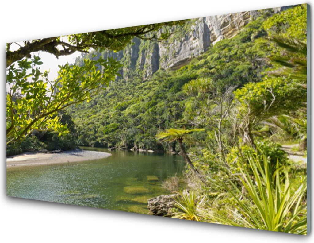 Acrylglasbilder 100x50 Wandbild Druck See Natur