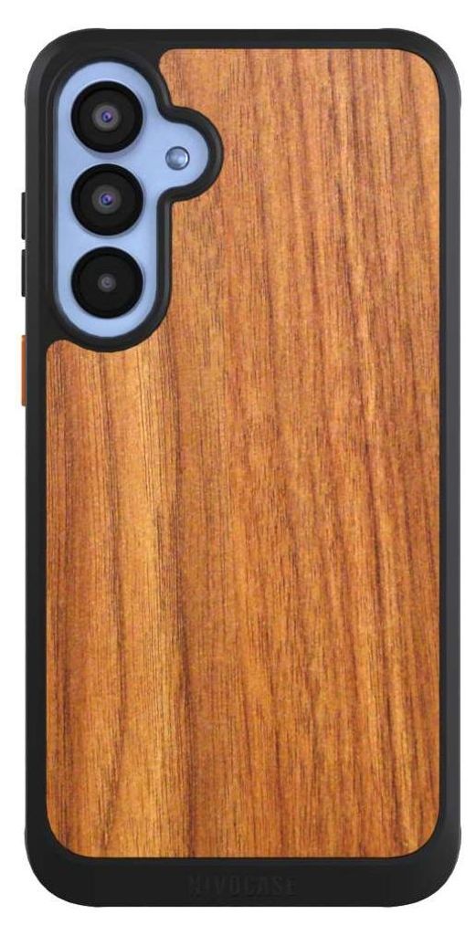 NIVOCASE Hülle für Samsung Galaxy A55 5G Handyhülle NIVOcore Case Schwarz Holz Holzoptik Lärche